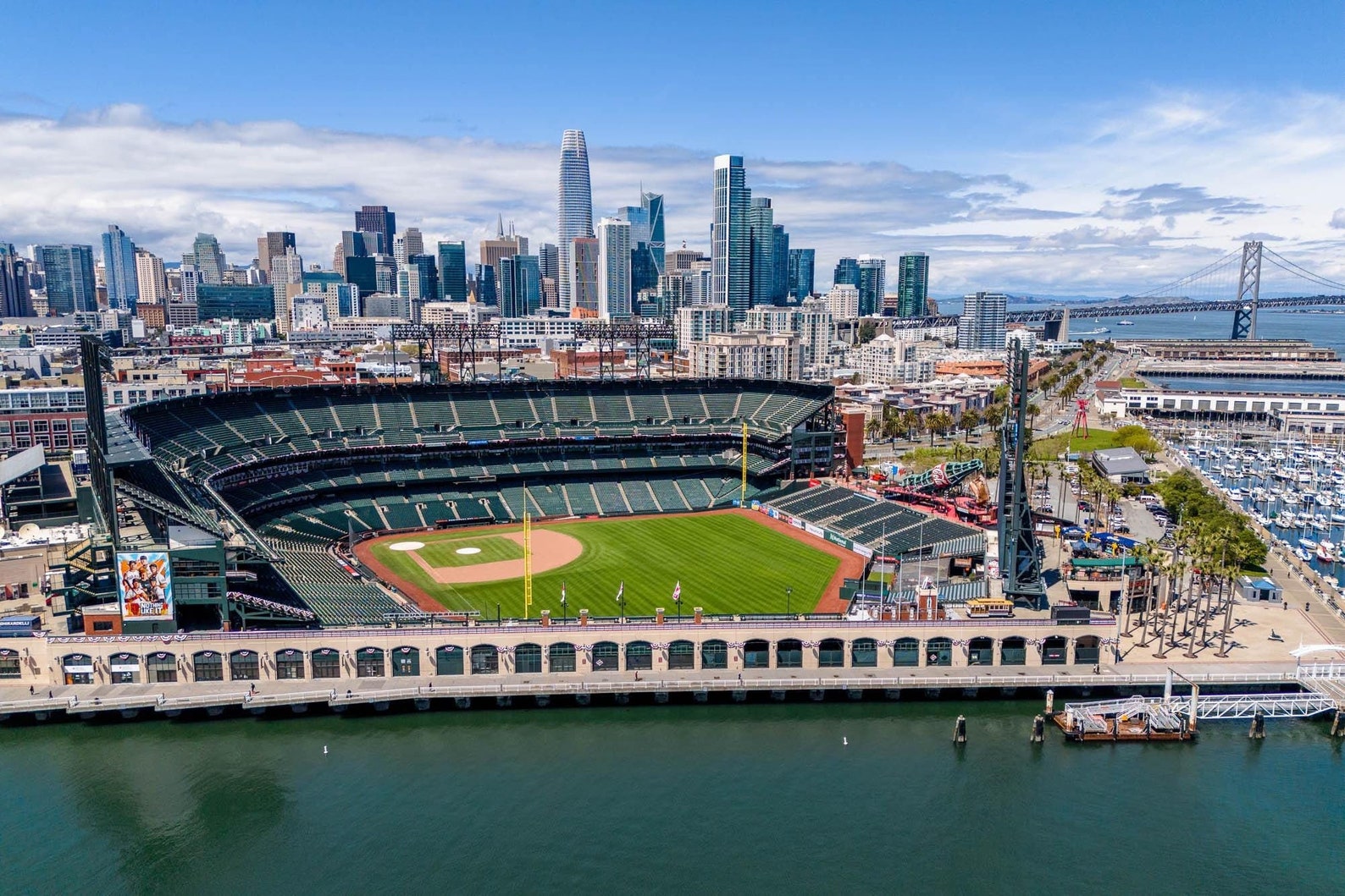 San Francisco Giants Ballpark Photo, Oracle Park Aerial Wall Art, San