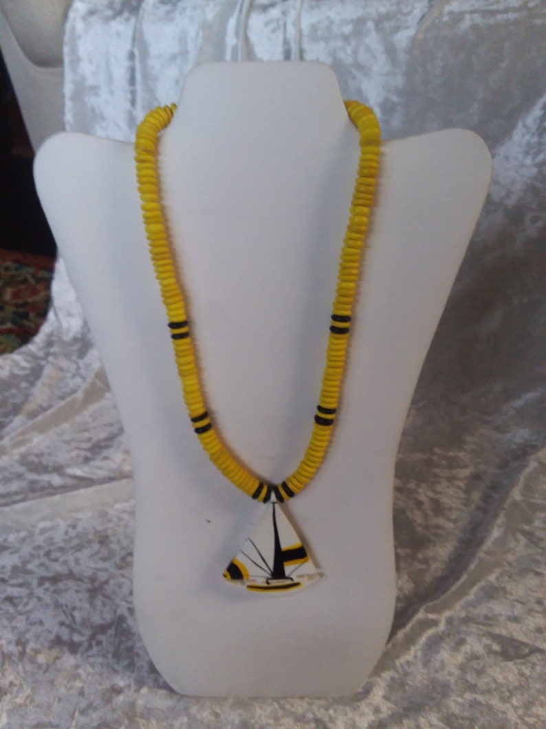 Sailboat necklace and matching earrings