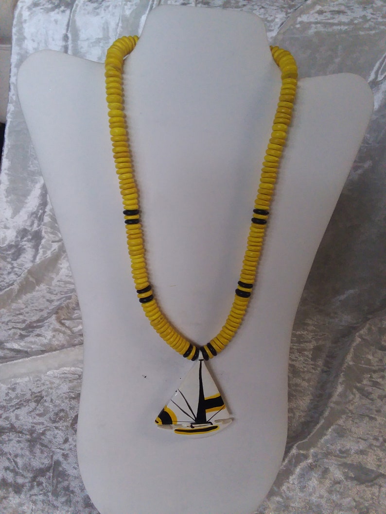 Sailboat necklace and matching earrings