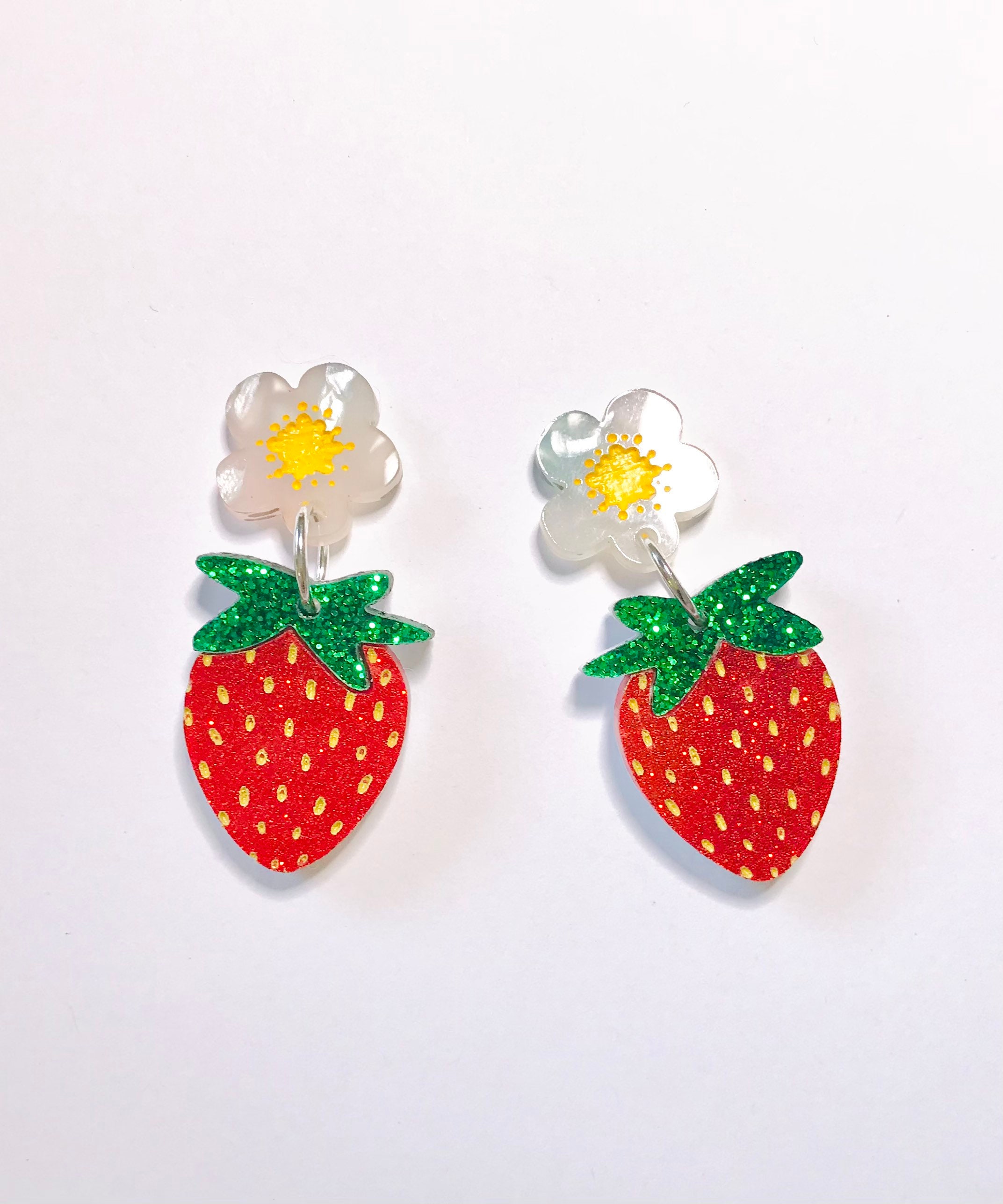 Details about Big Red Glitter Strawberry Decora Harajuku Statement Dangle Earrings Details about Big Red Glitter Strawberry Decora Harajuku Statement Dangle Earrings