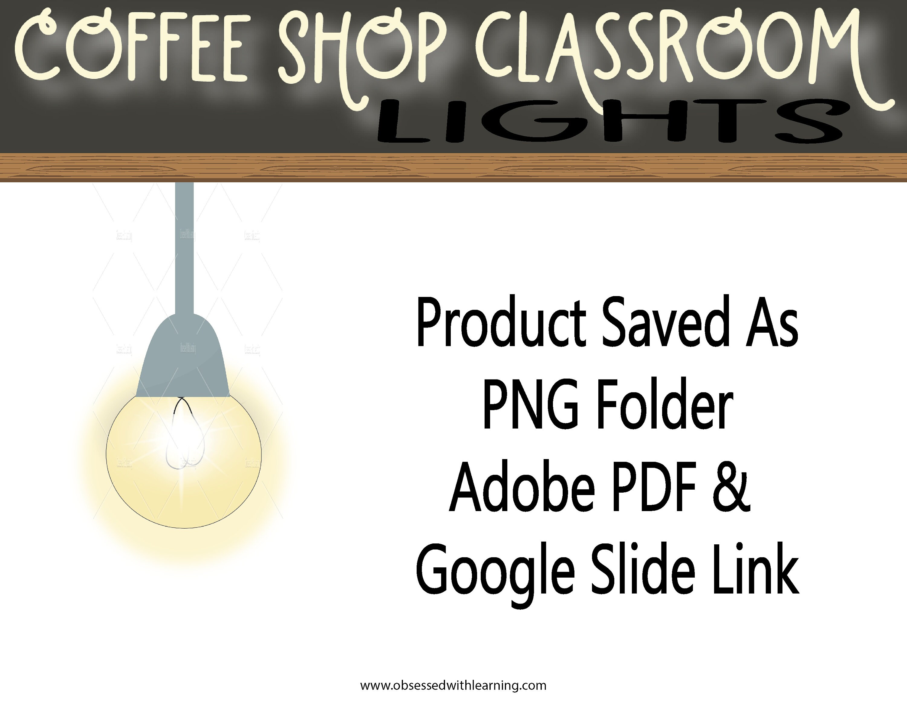 Coffee Shop Classroom, Printable Lights, Farmhouse Classroom Décor ...