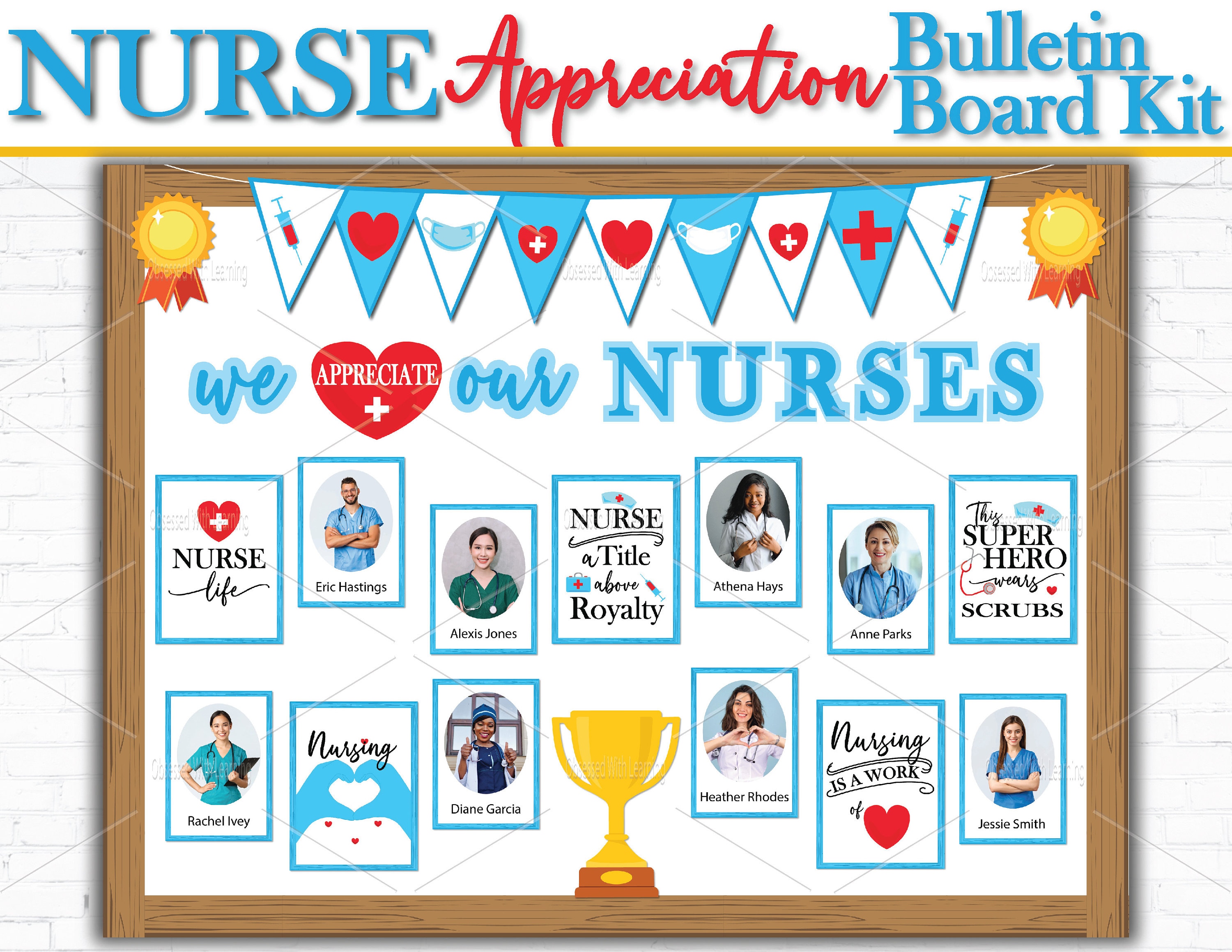 Nurse Appreciation Bulletin Board Kit Bulletin Board Border Etsy Canada