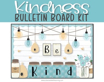 Kit de tablón de anuncios con frases de bondad para el aula, decoración para primaria, regreso a clases