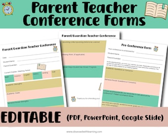 Formularios editables para reuniones de padres y maestros para la gestión y comunicación en el aula