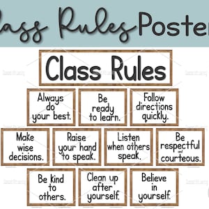 Classroom Rules Bulletin Board Kit, Editable, Back to School, Editable, School Decor and Organization