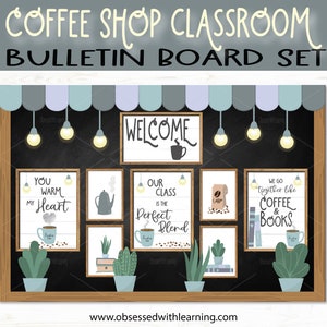 Coffee Shop Décor, Classroom Bulletin Board, Farmhouse Classroom Décor, Classroom Décor Elementary, School Supply Labels