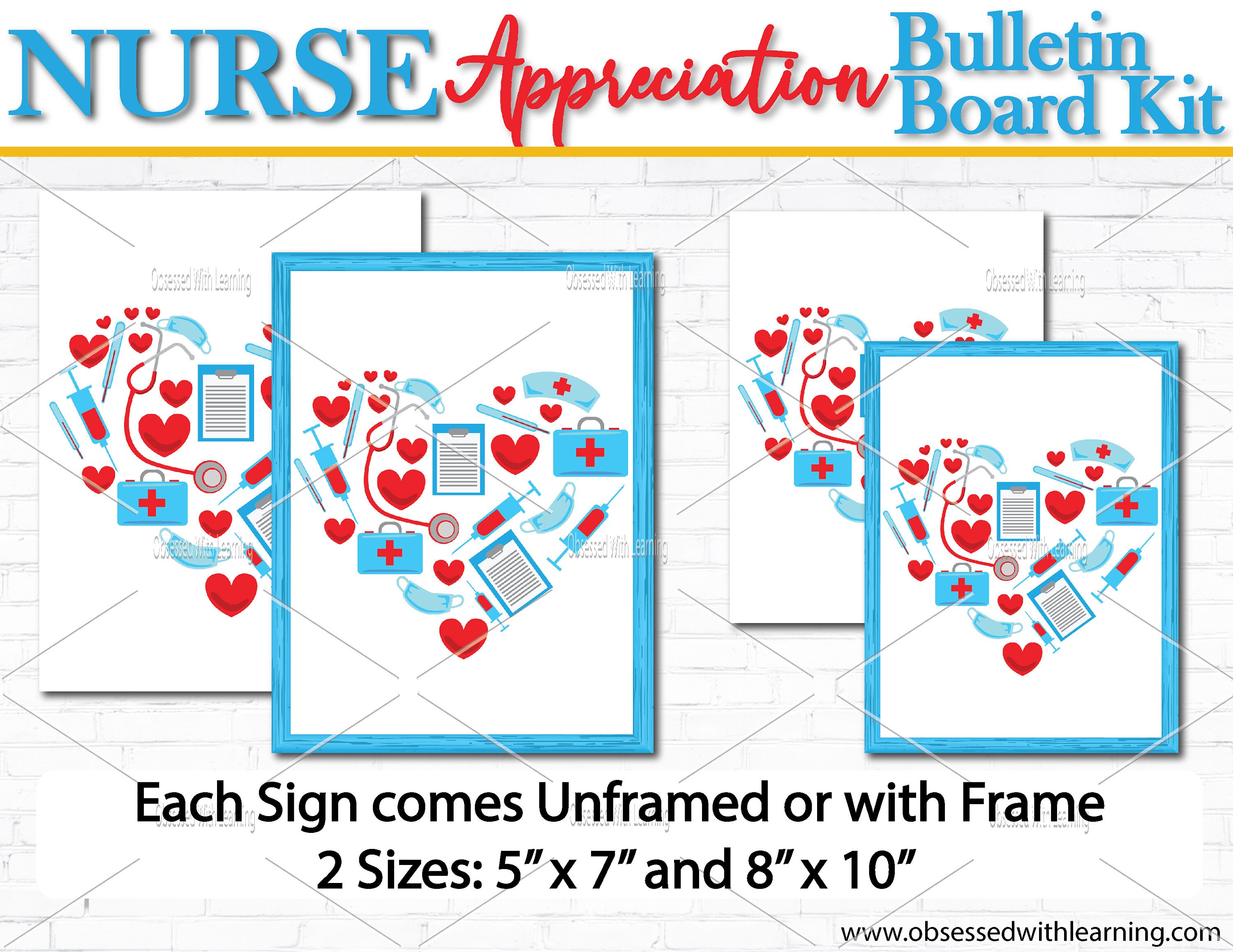 Nurse Appreciation Bulletin Board Kit Bulletin Board Border Etsy Canada