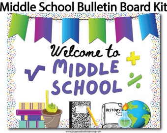 Kit de tablero de anuncios con citas de bondad para la escuela secundaria, conjunto de decoración para el aula