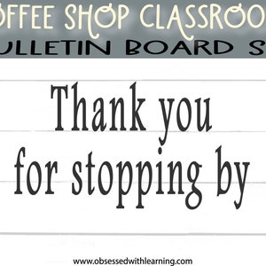 Coffee Shop Farmhouse Classroom Bulletin Board Kit, Printable Labels ...