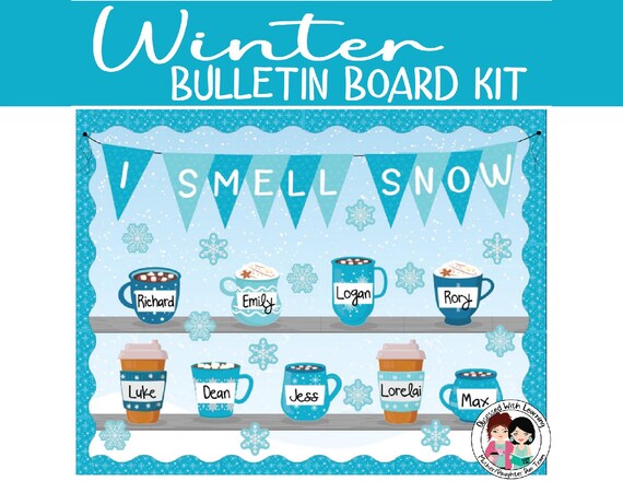 Let It Snow Décor, I Smell Snow, Hello Winter Bulletin Board Kit,  Winter Classroom Décor, Classroom Décor Elementary,