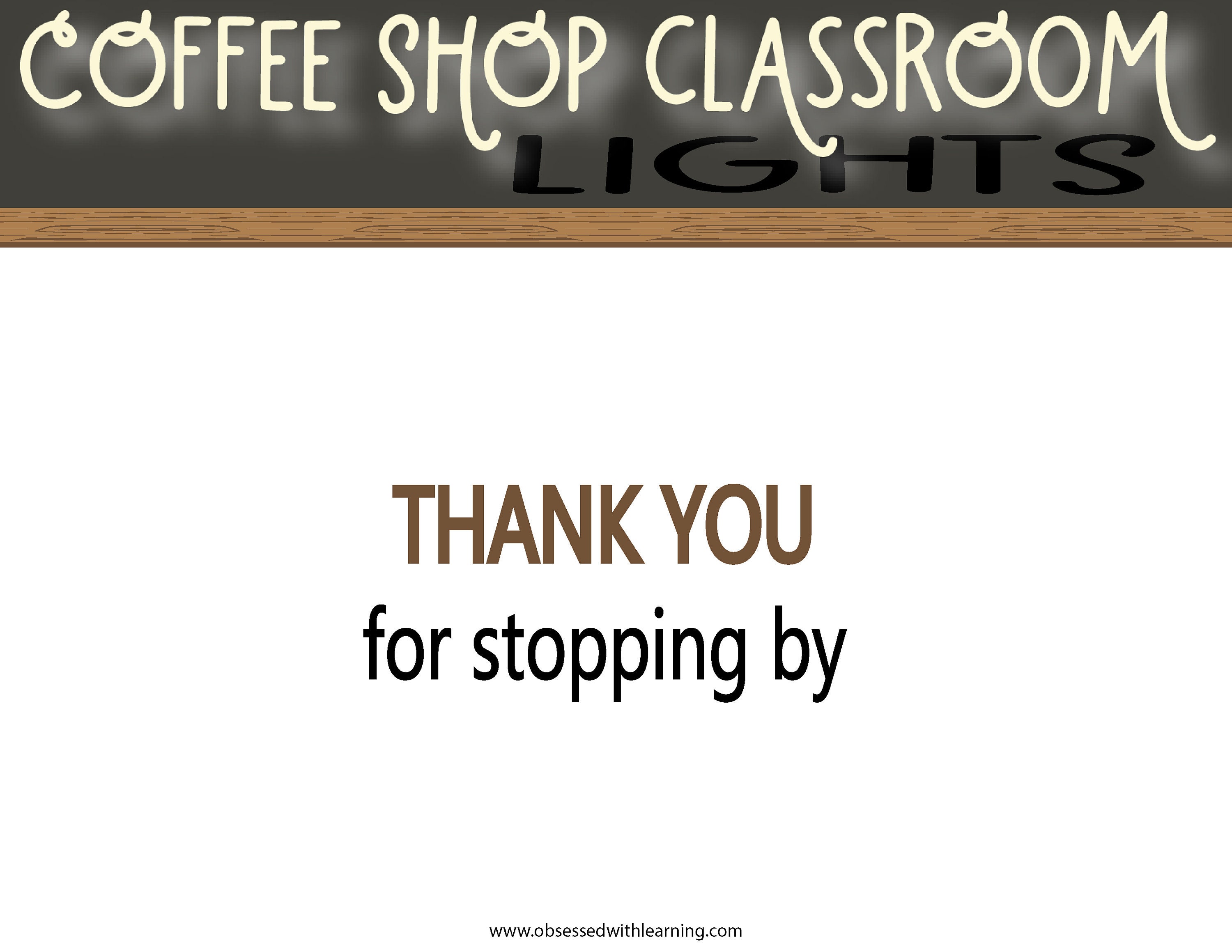 Coffee Shop Classroom, Printable Lights, Farmhouse Classroom Décor ...