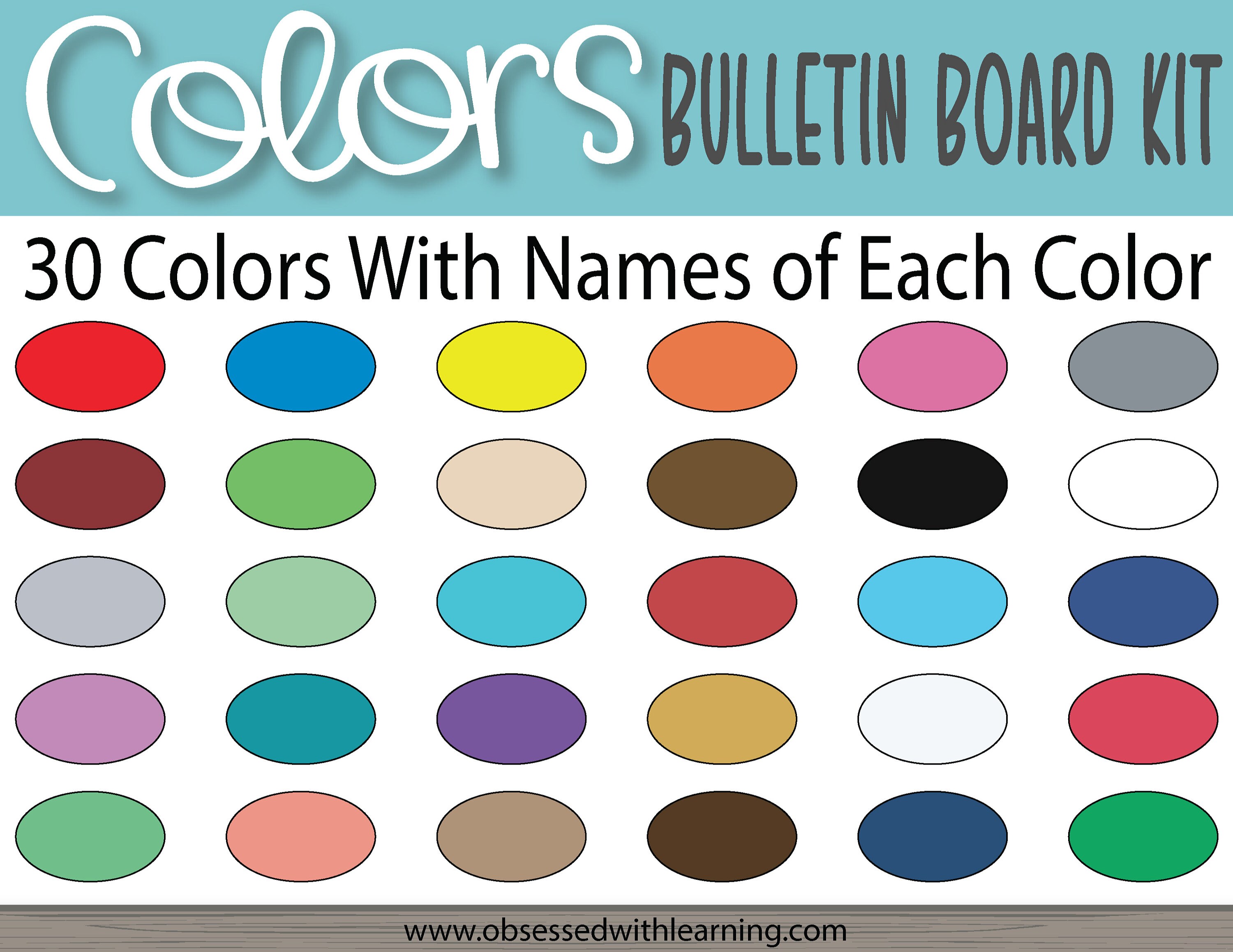 Learning Colors Bulletin Board Colors Bulletin Board Décor Etsy