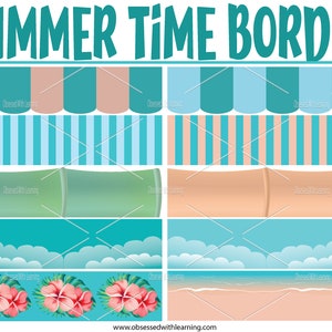 Tropical Classroom Bulletin Board Border, Bulletin Borders, Classroom Decoration, Printable Classroom Décor