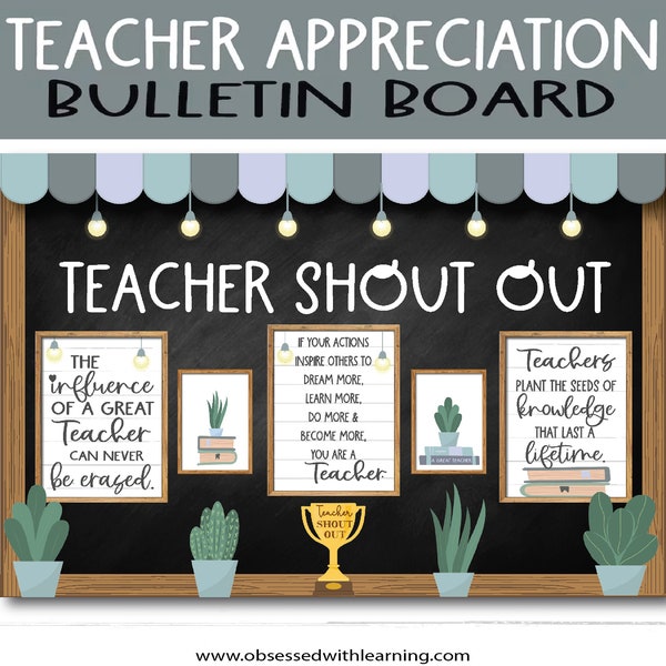 Tableau d'affichage d'appréciation des enseignants, appréciation des enseignants à imprimer, idées d'appréciation des enseignants, décoration de café