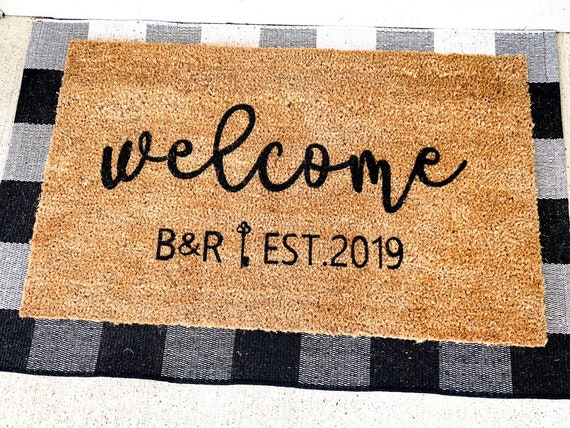 Personalized Doormat Custom Doormat Welcome Mat Front Etsy