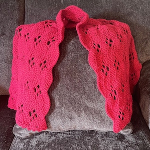 Raspberry Wine (Prayer) Shawl