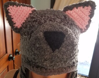 grey tabby cat hat