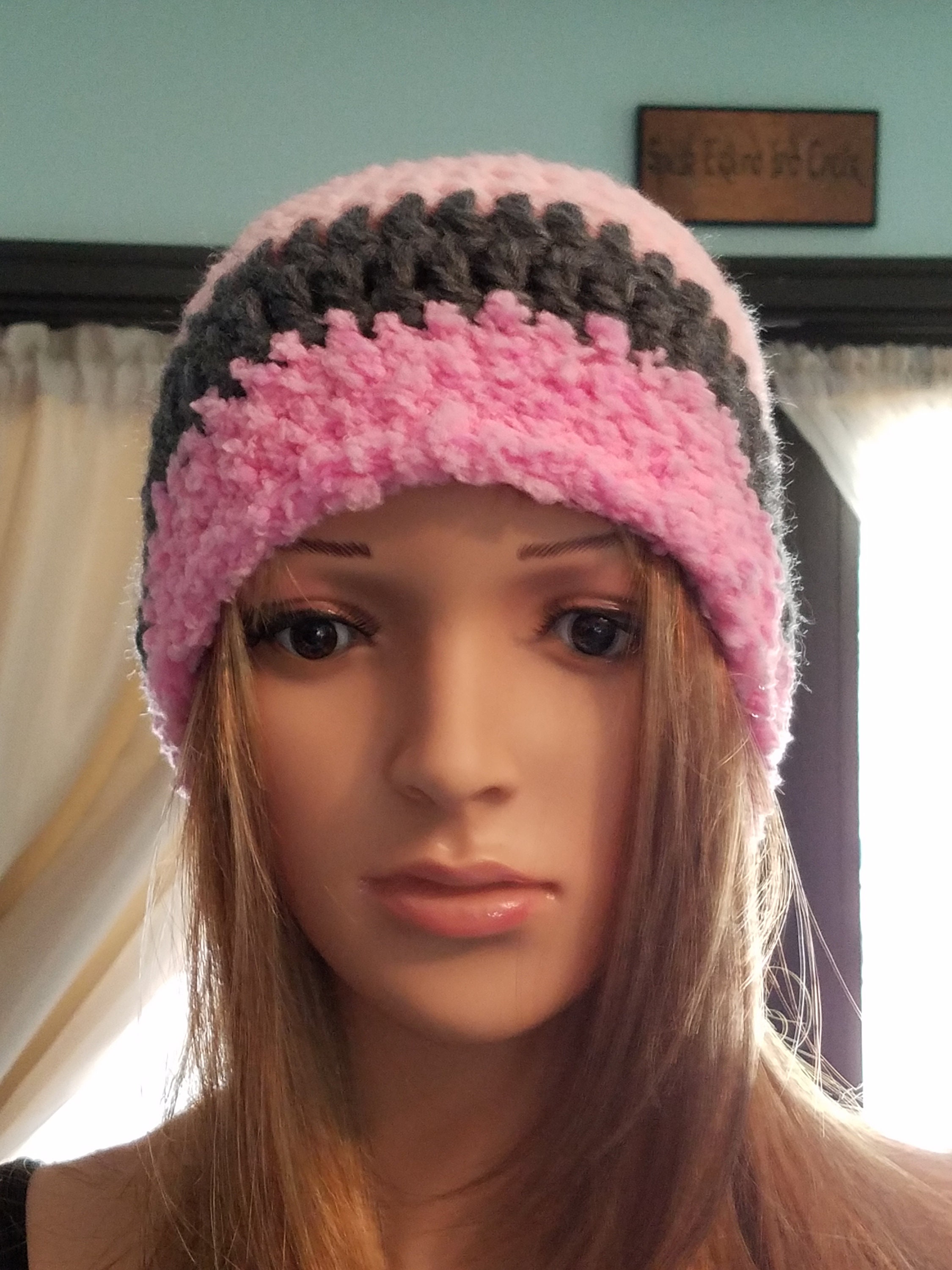 purple beanie with eye