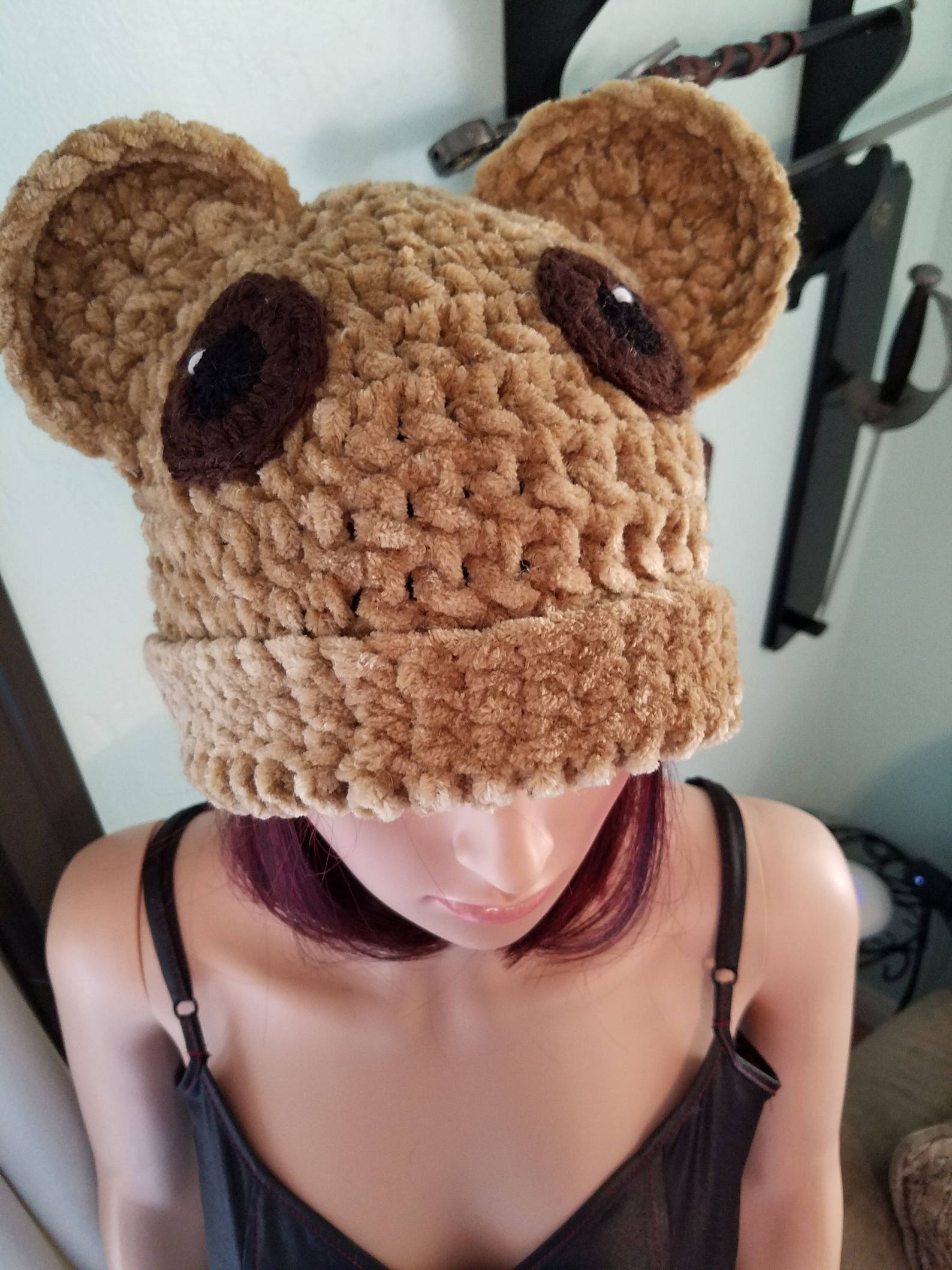 Hand Made Crocheted Brown Bear Hat Etsy Israel