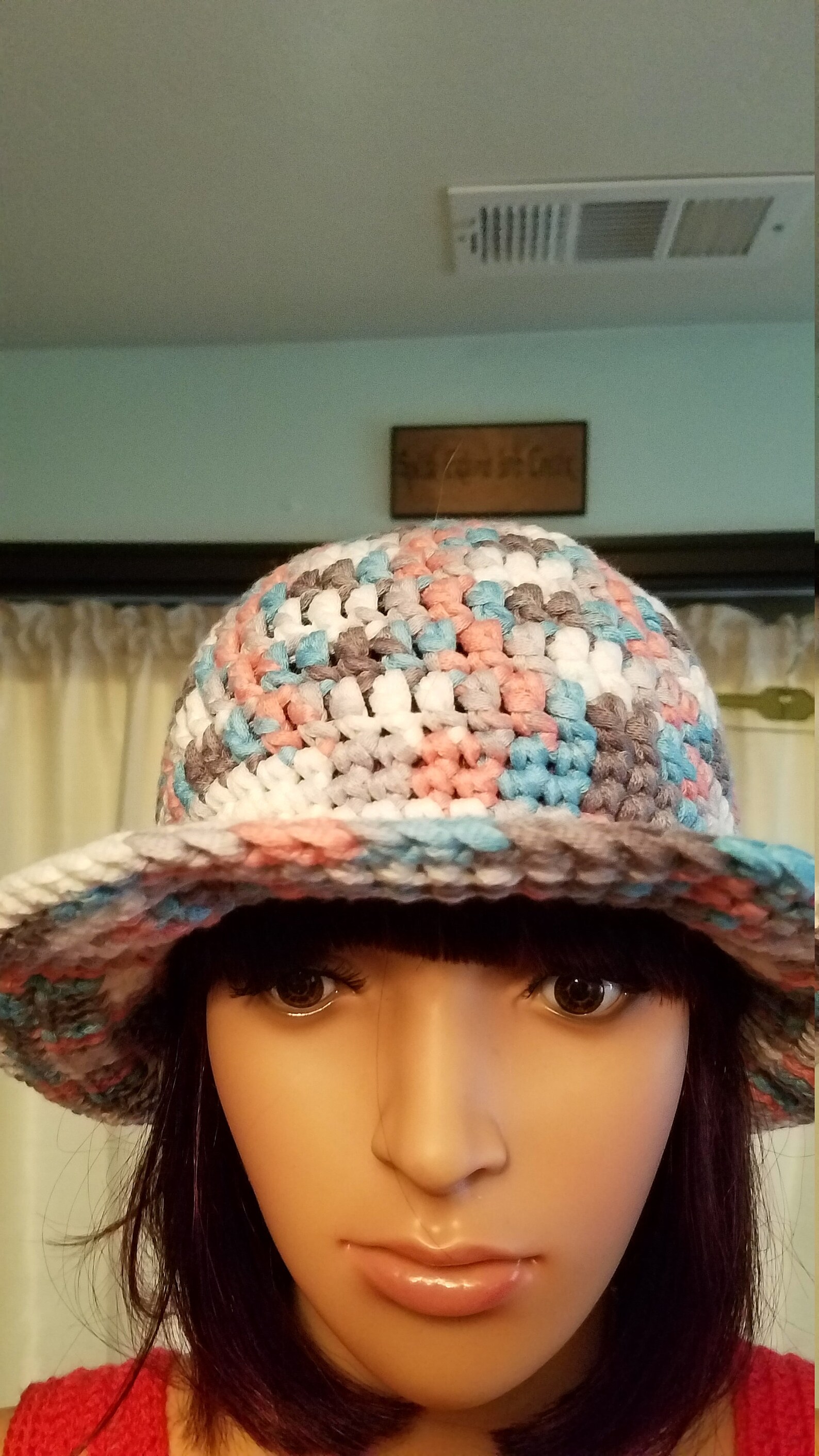 Multi Color Bucket Style Crochet Hat Etsy