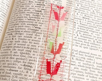 Resin Bookmark Clear Transparent Epoxy With Ñandutí Lace Gift  Bookworm Nanduti