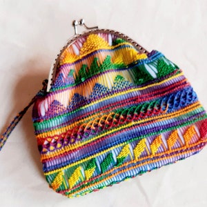 Kiss Lock Coin Purse Wallet With Clasp Closure Purse Retro Ñandutí Nanduti