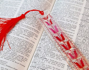 Transparent Epoxy Resin Bookmark - Unique Handmade Reading Accessory