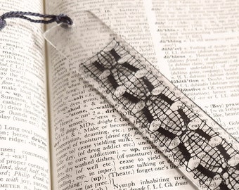 Resin Bookmark Clear Epoxy With Ñandutí Lace Embroidered Gift Idea Nanduti