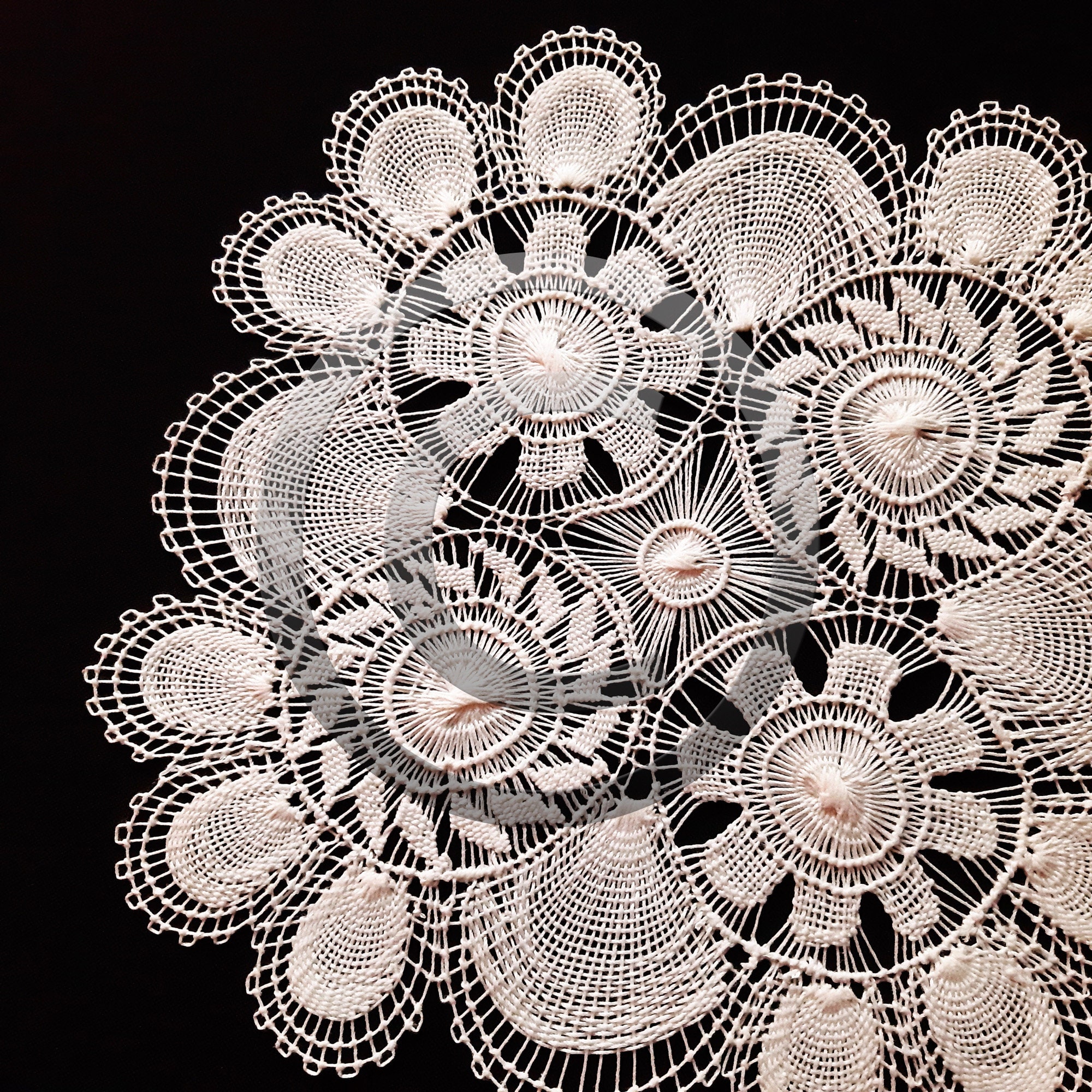 White Coffee Table Tablecloth Doily For End Table Lace Doilies Etsy