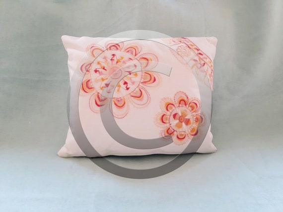 embroidered floral pillows