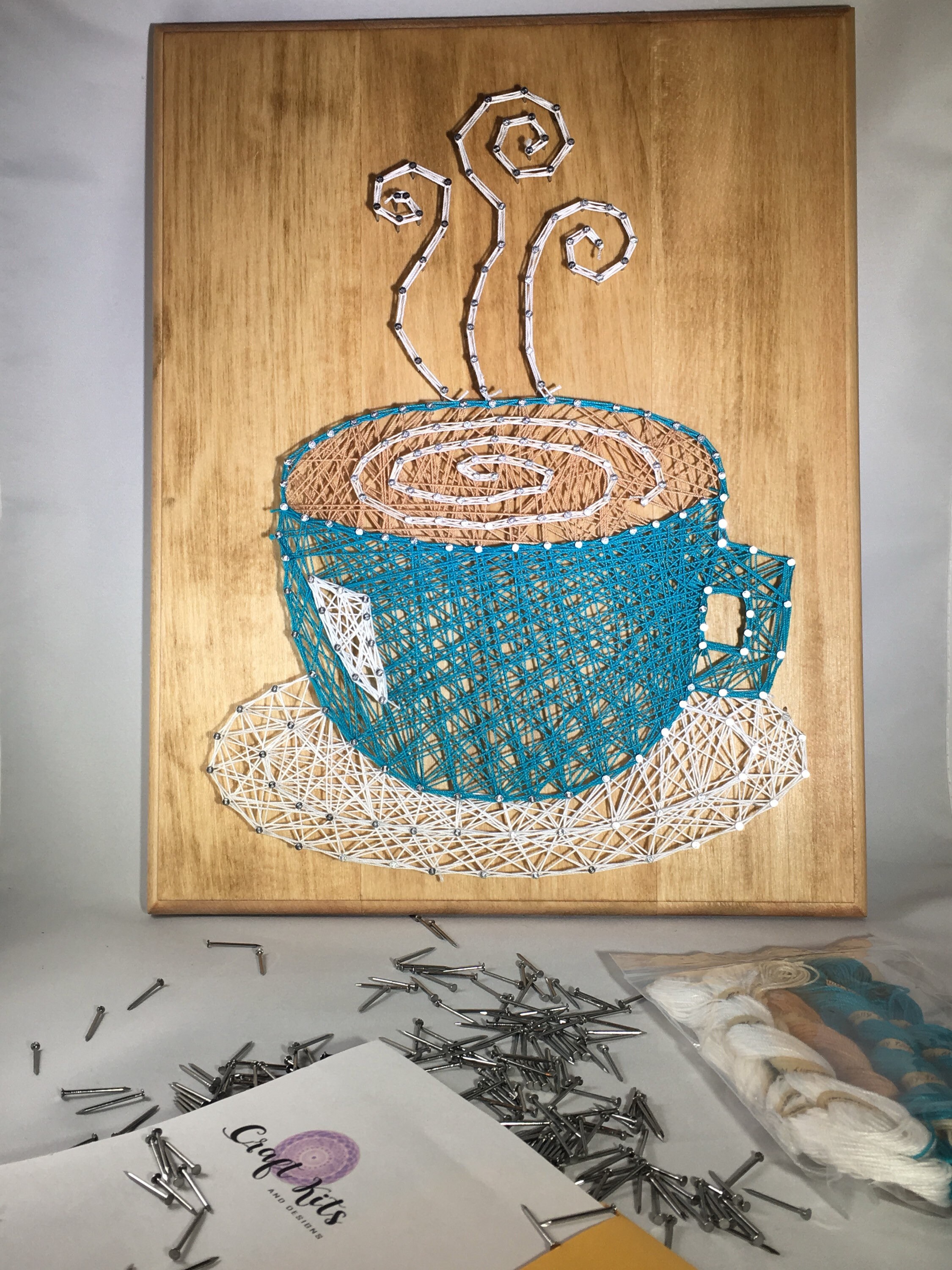 Coffee String Art Kit Supplies & Complete Instructions | Etsy