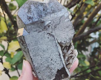 101g Black Quartz in Cleavelandite Matrix Spellwork Minerals Metaphysical Decor Arkansas Crystal Crystal Healing Raw Stone