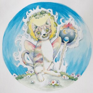 Faerie Cat with Mystical Staff