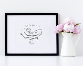 Safe in God's Hands, Miscarriage Memorial, Infant Loss Gifts, Sympathy Gift, Baby Memorial, Stillborn, Stillbirth, A Beautiful Remembrance