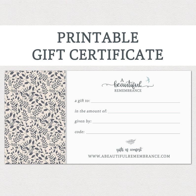 Printable Gift Certificate image 1