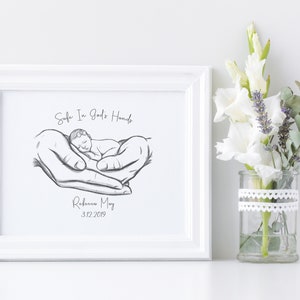 Safe in God's Hands, Miscarriage Memorial, Infant Loss Gifts, Sympathy Gift, Baby Memorial, Stillborn, Stillbirth, A Beautiful Remembrance image 6