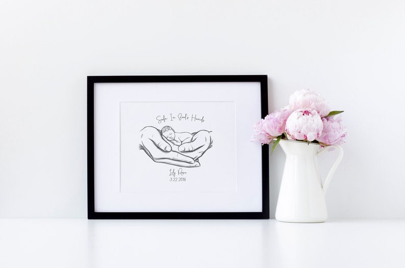 Safe in God's Hands, Miscarriage Memorial, Infant Loss Gifts, Sympathy Gift, Baby Memorial, Stillborn, Stillbirth, A Beautiful Remembrance image 1