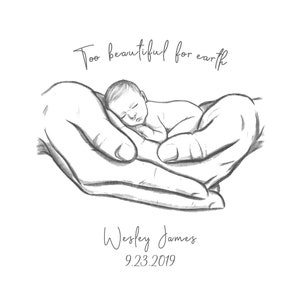 Safely Home With Jesus, Miscarriage Memorial, Infant Loss Gifts, Sympathy Gift, Stillborn, Stillbirth, A Beautiful Remembrance image 5