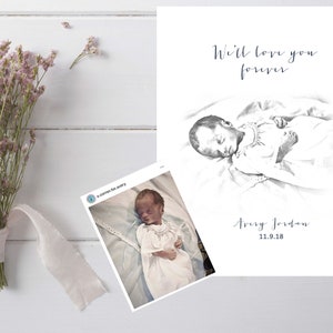 B&W, Baby Loss, Miscarriage Gift, Stillborn, Stillbirth, Baby Memorial, A Beautiful Remembrance image 4