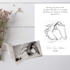 B&W, Baby Loss, Miscarriage Gift, Stillborn, Stillbirth, Baby Memorial, A Beautiful Remembrance image 3