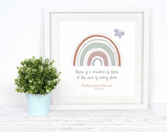 Rainbow Baby Gift, Pregnancy After Loss, Rainbow Baby Announcement, Shower Gift for Boy or Girl, Nursery Art