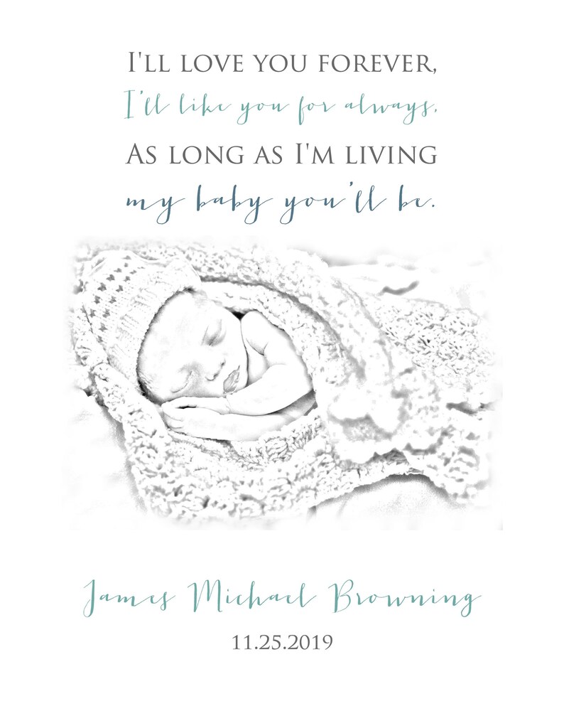B&W, Baby Loss, Miscarriage Gift, Stillborn, Stillbirth, Baby Memorial, A Beautiful Remembrance image 5