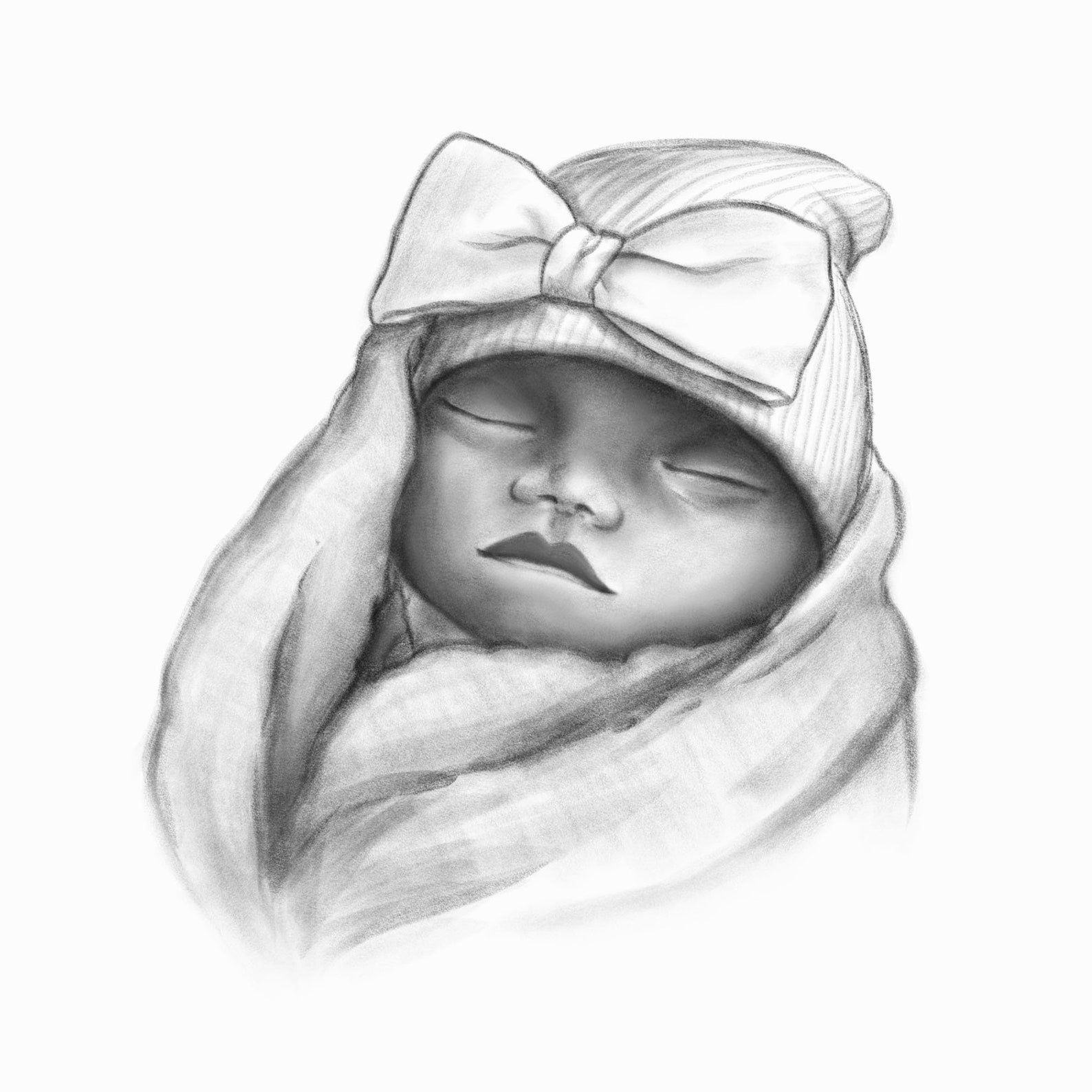 Custom Sketch Stillborn Baby Loss Baby Remembrance Baby Etsy