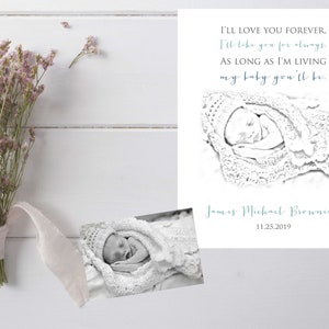 B&W, Baby Loss, Miscarriage Gift, Stillborn, Stillbirth, Baby Memorial, A Beautiful Remembrance image 2