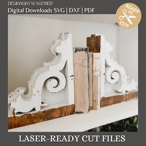 Cottage Style Corbel Cut File, Dollhouse, Glowforge, Cnc File, Cricut, Laser Cnc, PDF, DXF, SVG, Instant Download