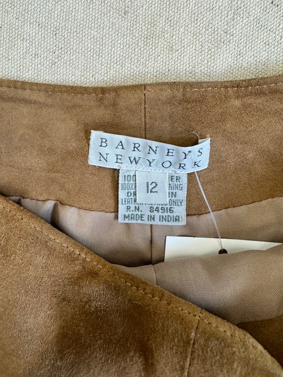 Vintage Suede Shorts Barneys New York Tan Beige S… - image 5
