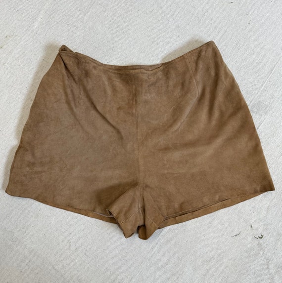 Vintage Suede Shorts Barneys New York Tan Beige S… - image 3