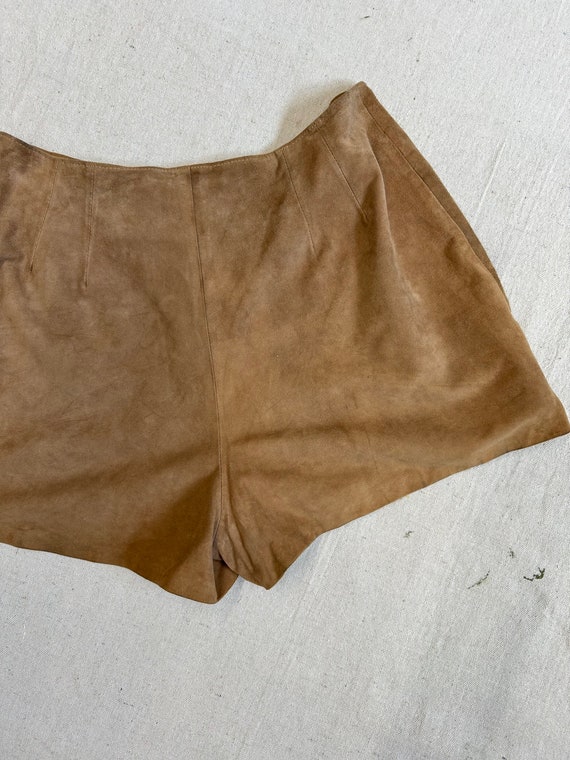Vintage Suede Shorts Barneys New York Tan Beige S… - image 8