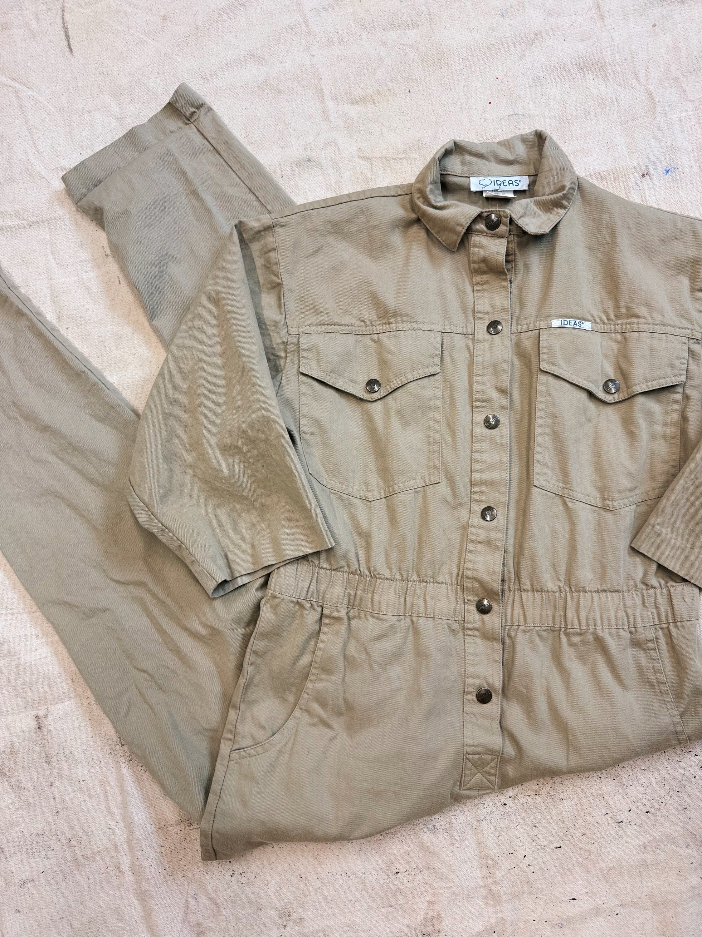Vintage 1980s 1990s ~spotlight USA~ Denim Utility Jumpsuit W