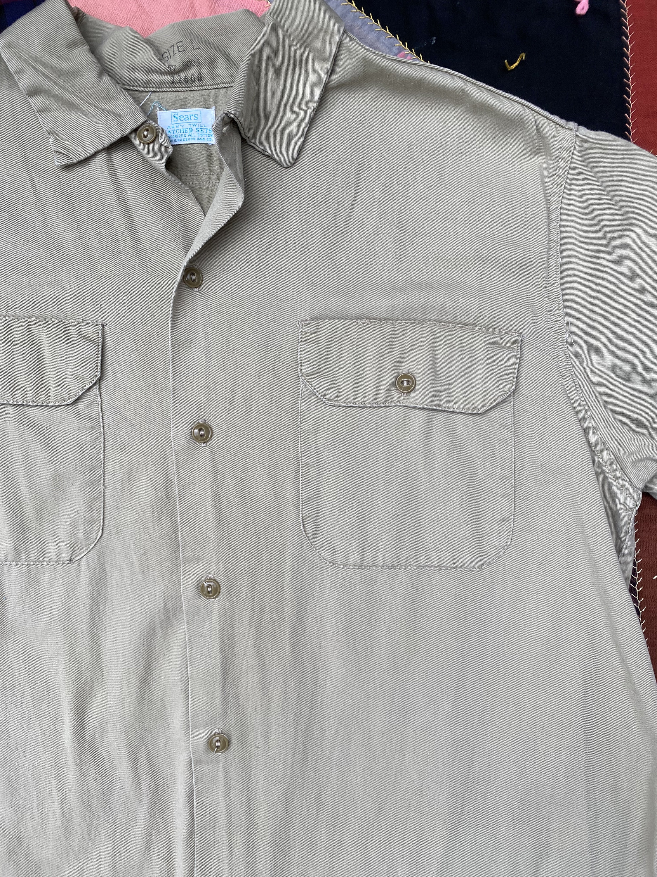 SEARS製 ～1960s WORK SHIRT（16/ デッドを1ウォッシュ）｜シャツ